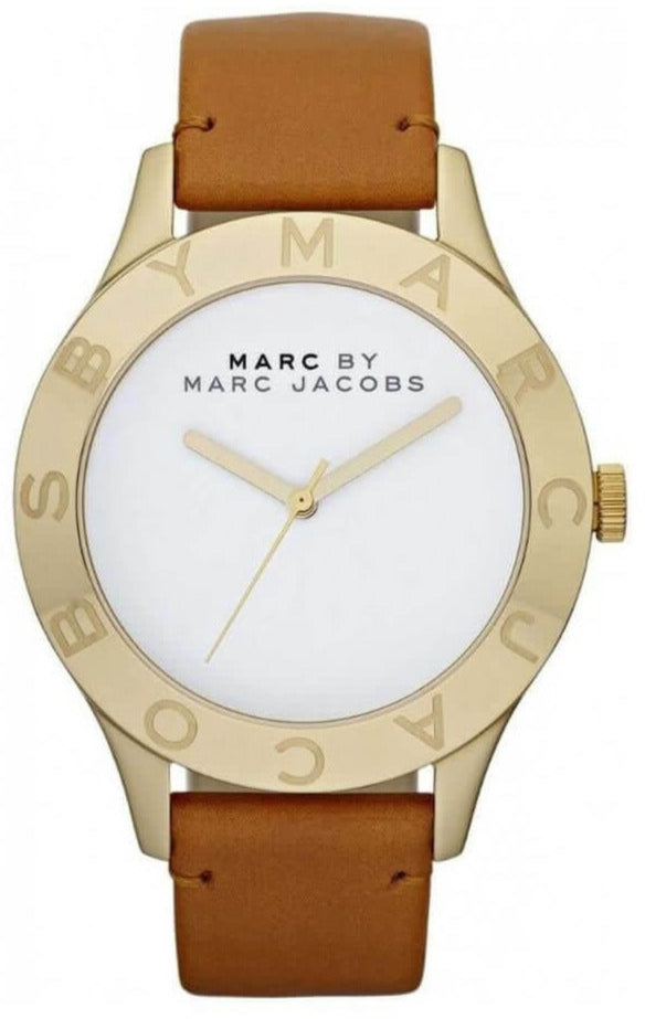  Shop Authentic Marc Jacobs Blade White Dial Brown Leather Strap Watch for Women - MBM1218 - Luxxuri
