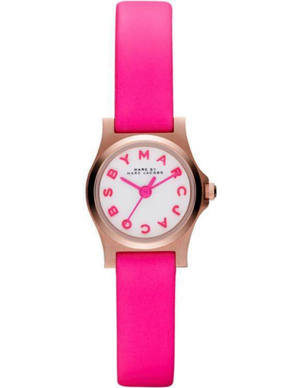  Shop Authentic Marc Jacobs Henry White Dial Pink Leather Strap Watch for Women - MBM1237 - Luxxuri