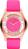  Shop Authentic Marc Jacobs Henry Skeleton Pink Dial Pink Leather Strap Watch for Women - MBM1243 - Luxxuri