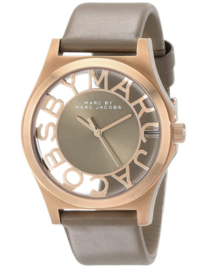  Shop Authentic Marc Jacobs Henry Dinky Skeleton Beige Dial Beige Leather Strap Watch for Women - MBM1245 - Luxxuri