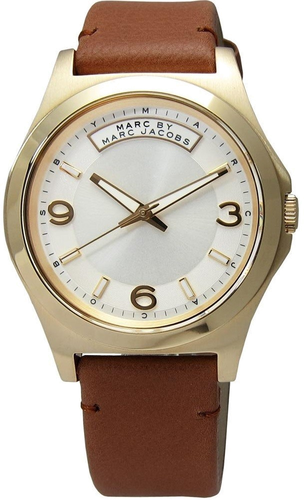 Marc Jacobs Baby Dave White Dial Brown Leather Strap Watch for Women - MBM1261