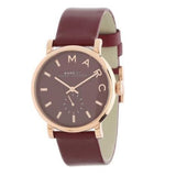 Shop Authentic Marc Jacobs Baker Maroon Dial Maroon Leather Strap Watch for Women - MBM1267 - Luxxuri
