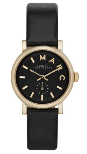  Shop Authentic Marc Jacobs Baker Black Dial Black Leather Strap Watch for Women - MBM1273 - Luxxuri