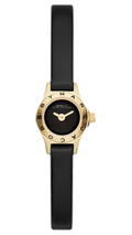 Marc Jacobs Blade Black Dial Black Leather Strap Watch for Women - MBM1345