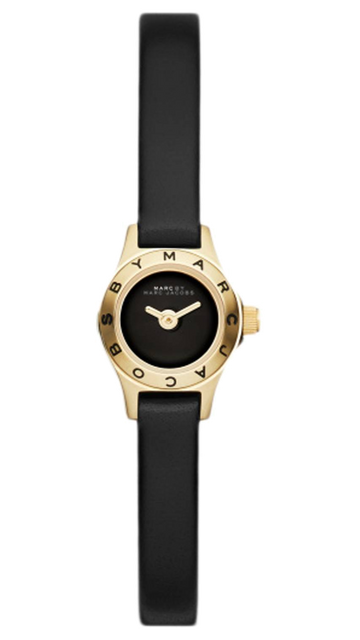 Marc Jacobs Blade Black Dial Black Leather Strap Watch for Women - MBM1345
