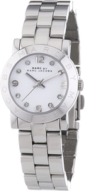  Shop Authentic Marc Jacobs Mini Amy White Dial Silver Steel Strap Watch for Women - MBM3055 - Luxxuri