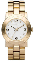  Shop Authentic Marc Jacobs Amy White Dial Gold Steel Strap Watch for Women - MBM3056 - Luxxuri