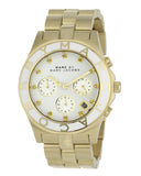  Shop Authentic Marc Jacobs Blade Chronograph White Dial Gold Steel Strap Watch for Women - MBM3081 - Luxxuri