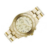 Shop Authentic Marc Jacobs Blade Chronograph Gold Dial Gold Steel Strap Watch for Women - MBM3101 - Luxxuri