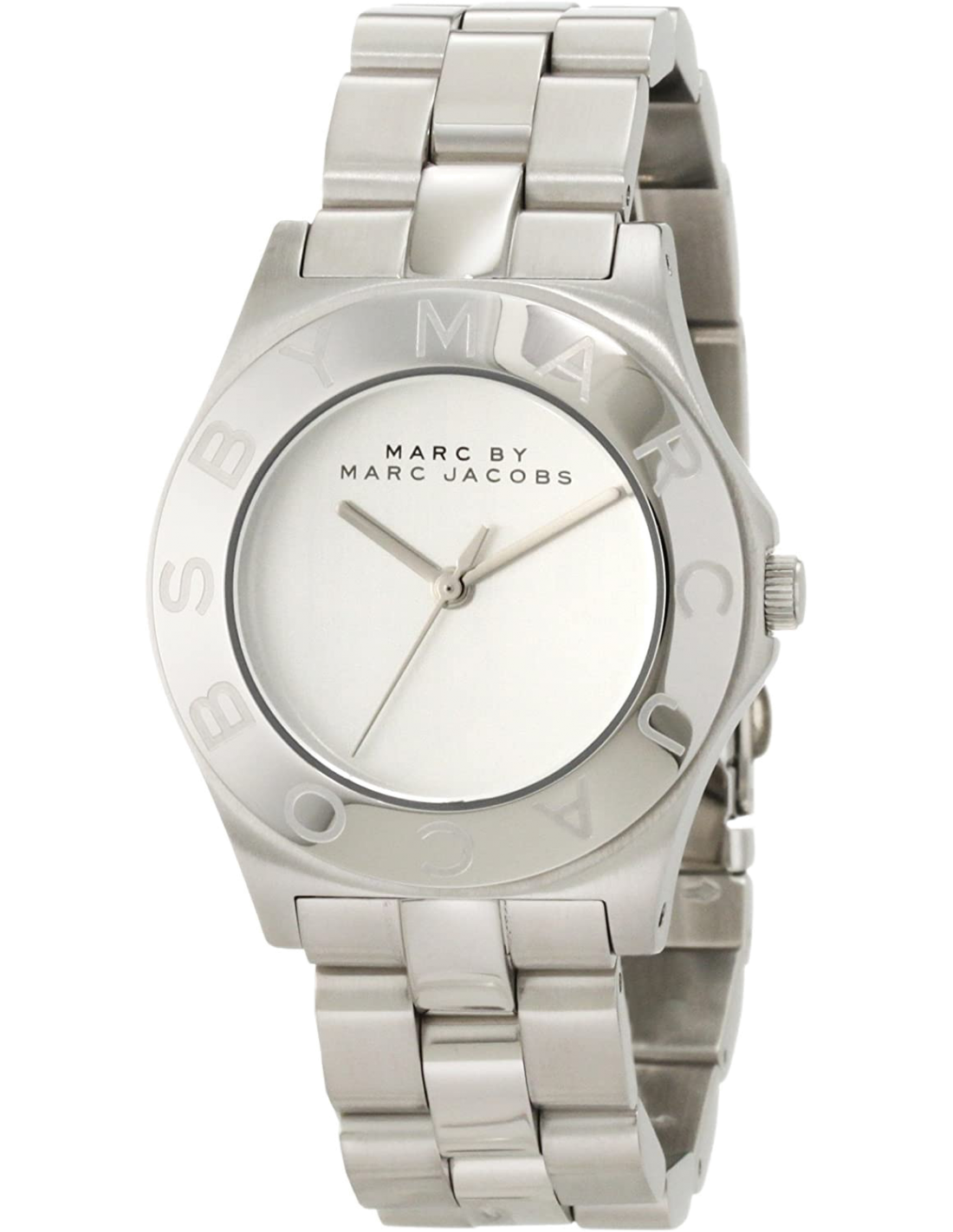 Marc Jacobs Blade Chronograph Silver Dial Silver  Steel Strap Watch for Women - MBM3125