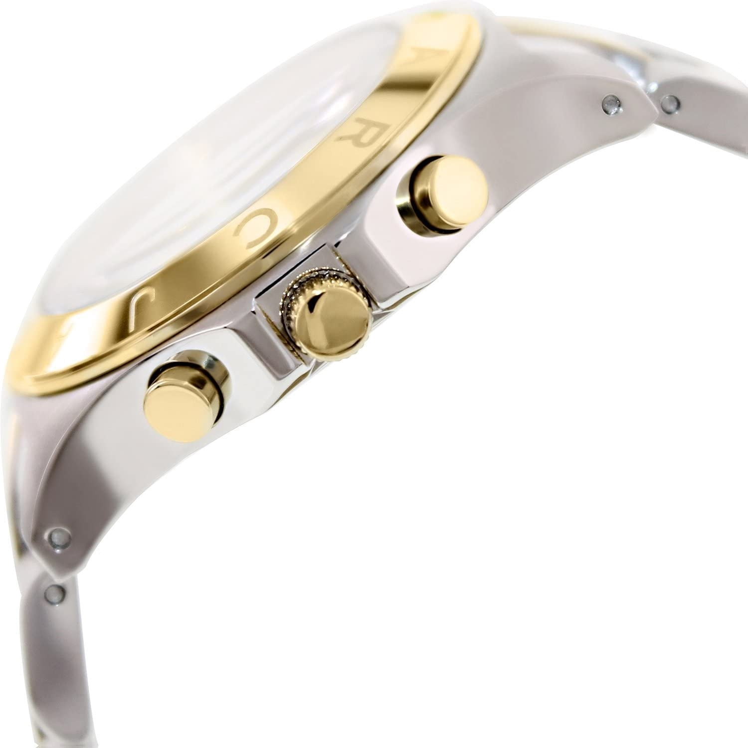  Shop Authentic Marc Jacobs Blade Chronograph Silver Dial Two Tone Steel Strap Watch for Women - MBM3177 - Luxxuri