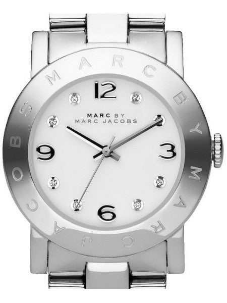  Shop Authentic Marc Jacobs Amy Silver Dial Silver Steel Strap Watch for Women - MBM3181 - Luxxuri
