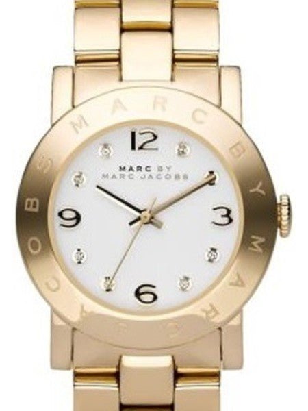  Shop Authentic Marc Jacobs Amy White Dial Gold Steel Strap Watch for Women - MBM3182 - Luxxuri