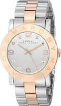  Shop Authentic Marc Jacobs Amy Silver Dial Two Tone Steel Strap Watch for Women - MBM3194 - Luxxuri