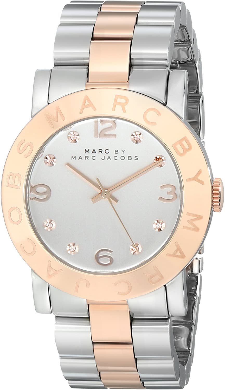 Shop Authentic Marc Jacobs Amy Silver Dial Two Tone Steel Strap Watch for Women - MBM3194 - Luxxuri
