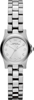 Marc Jacobs Henry Dinky Silver Dial Silver Steel Strap Watch for Women - MBM3198