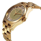  Shop Authentic Marc Jacobs Henry Transparent Gold Dial Gold Steel Strap Watch for Women - MBM3206 - Luxxuri