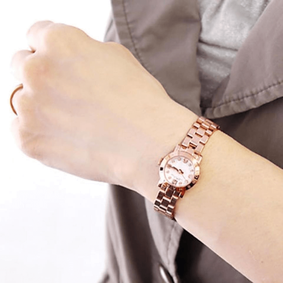  Shop Authentic Marc Jacobs Amy White Dial Rose Gold Steel Strap Watch for Women - MBM8613 - Luxxuri