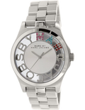 Marc Jacobs Henry Skeleton Silver Dial Silver Steel Strap Watch for Women - MBM3262