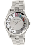  Shop Authentic Marc Jacobs Henry Skeleton Silver Dial Silver Steel Strap Watch for Women - MBM3262 - Luxxuri