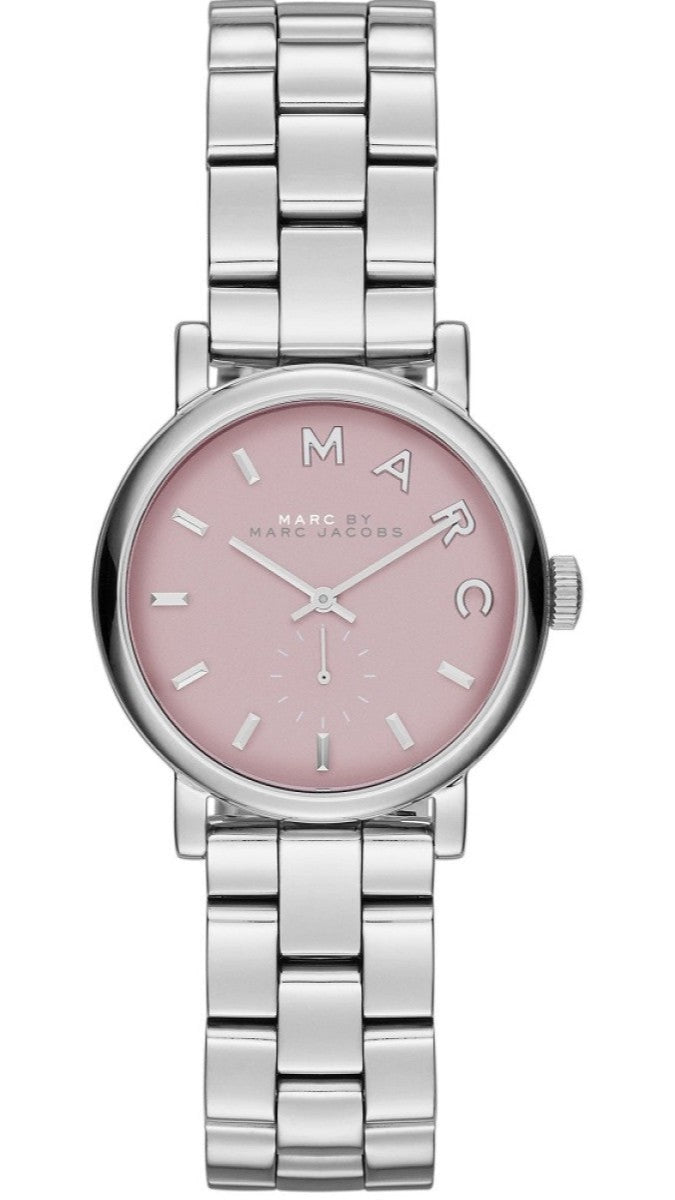  Shop Authentic Marc Jacobs Baker Pink Dial Silver Steel Strap Watch for Women - MBM3283 - Luxxuri