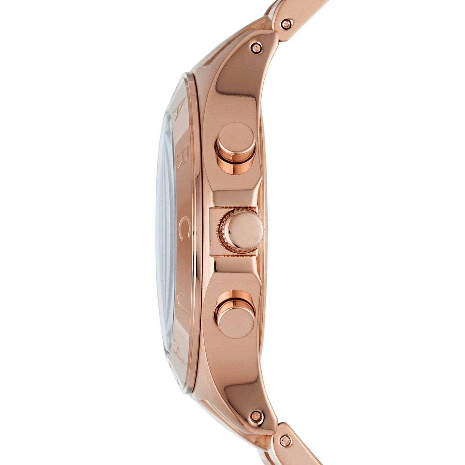 Marc Jacobs Blade Chronograph Brown Dial Rose Gold Steel Strap Watch for Women - MBM3308