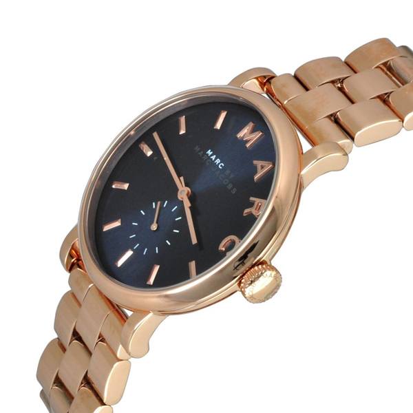  Shop Authentic Marc Jacobs Baker Blue Dial Rose Gold Steel Strap Watch for Women - MBM3330 - Luxxuri