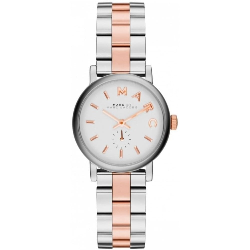  Shop Authentic Marc Jacobs Baker White Dial Two Tone Steel Strap Watch for Women - MBM3331 - Luxxuri