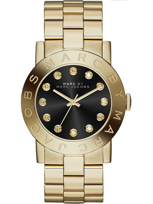  Shop Authentic Marc Jacobs Amy Black Dial Gold Steel Strap Watch for Women - MBM3336 - Luxxuri