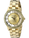 Marc Jacobs Henry Transparent Gold Dial Gold Steel Strap Watch for Women - MBM3338
