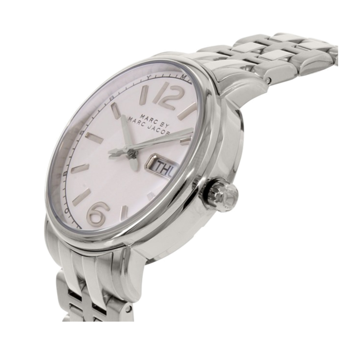  Shop Authentic Marc Jacobs Fergus White Dial Silver Steel Strap Watch for Women - MBM8646 - Luxxuri