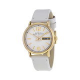  Shop Authentic Marc Jacobs Fergus White Dial White Leather Strap Watch for Women - MBM8653 - Luxxuri