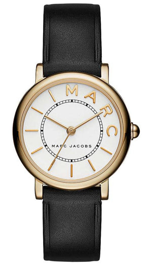  Shop Authentic Marc Jacobs Roxy White Dial Black Leather Strap Watch for Women - MJ1537 - Luxxuri