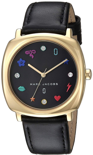  Shop Authentic Marc Jacobs Mandy Black Dial Black Leather Strap Watch for Women - MJ1597 - Luxxuri