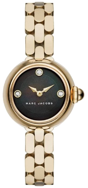  Shop Authentic Marc Jacobs Courtney Mother of Pearl Black Dial Gold Steel Strap Watch for Women - MJ3460 - Luxxuri
