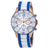  Shop Authentic Marc Jacobs Rock Chronograph White Dial Two Tone Silicone Strap Watch for Women - MBM2594 - Luxxuri