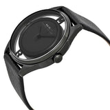  Shop Authentic Marc Jacobs Tether Transparent Black Dial Black Leather Strap Watch for Women - MBM1379 - Luxxuri