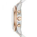 Marc Jacobs Peeker Chronograph Silver Two Tone Steel Strap Watch for Women - MBM3369