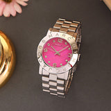  Shop Authentic Marc Jacobs Amy Pink Dial Silver Steel Strap Watch for Women - MBM8623 - Luxxuri