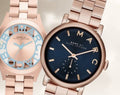  Shop Authentic Marc Jacobs Baker Blue Dial Rose Gold Steel Strap Watch for Women - MBM3330 - Luxxuri