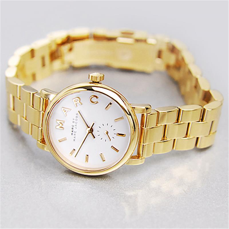  Shop Authentic Marc Jacobs Baker White Dial Gold Steel Strap Watch for Women - MBM3247 - Luxxuri