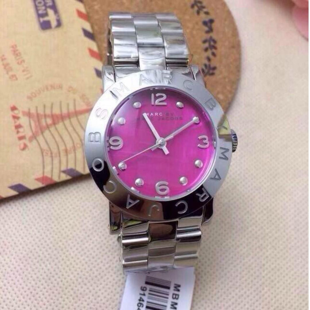  Shop Authentic Marc Jacobs Amy Pink Dial Silver Steel Strap Watch for Women - MBM8623 - Luxxuri
