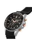  Shop Authentic Maserati SFIDA 44mm Black Silicon Chronograph Watch For Men - R8871640002 - Luxxuri