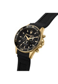  Shop Authentic Maserati SFIDA Chronograph Black Dial Rubber Strap Watch For Men - R8871640001 - Luxxuri