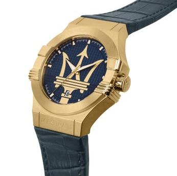  Shop Authentic Maserati Potenza Blue Dial Blue Leather Strap Watch For Men - R8851108035 - Luxxuri
