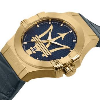  Shop Authentic Maserati Potenza Blue Dial Blue Leather Strap Watch For Men - R8851108035 - Luxxuri