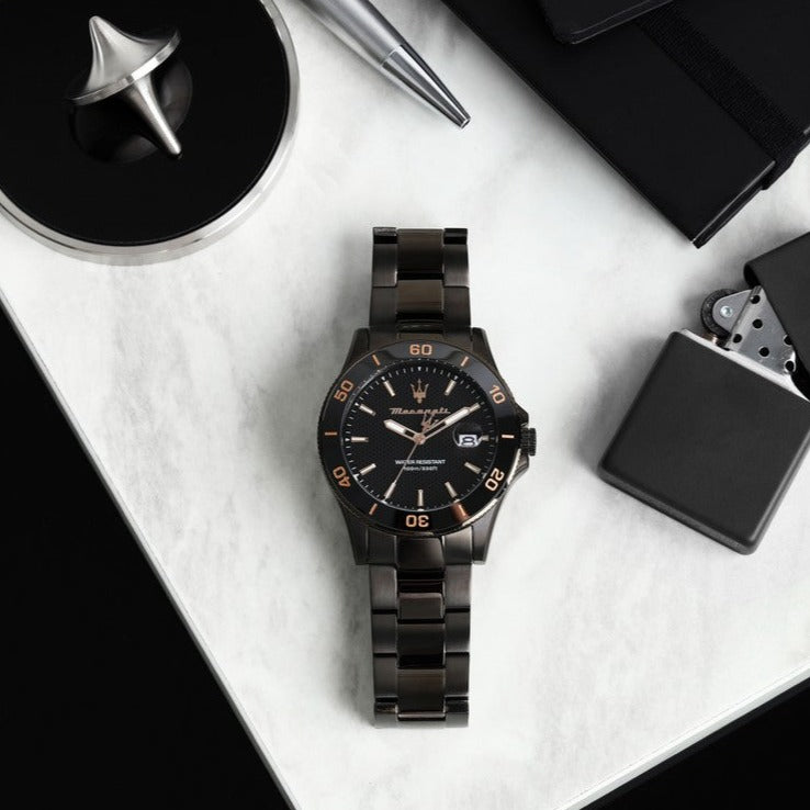  Shop Authentic Maserati Competizione Black Dial Black Steel Strap Watch For Men - R8853100035 - Luxxuri