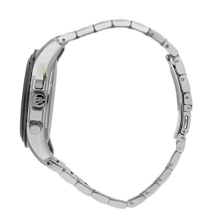  Shop Authentic Maserati Traguardo Chronograph Limited Edition Blue Dial Two Tone Steel Strap Watch For Men - R8873612046 - Luxxuri