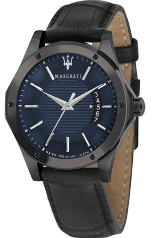  Shop Authentic Maserati Circuito Blue Dial Black Leather Strap Watch For Men - R8851127002 - Luxxuri