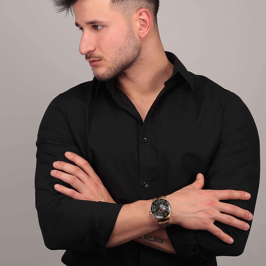  Shop Authentic Maserati SFIDA Black Dial Yellow Gold Toned Watch For Men - R8823140003 - Luxxuri